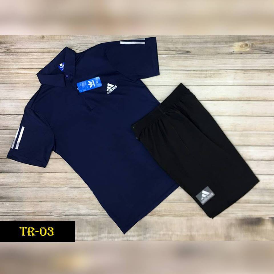 Bộ thun lạnh chất đẹp màu tím than, thấm mồ hôi tốt, thoải mái khi chơi thể thao | BigBuy360 - bigbuy360.vn