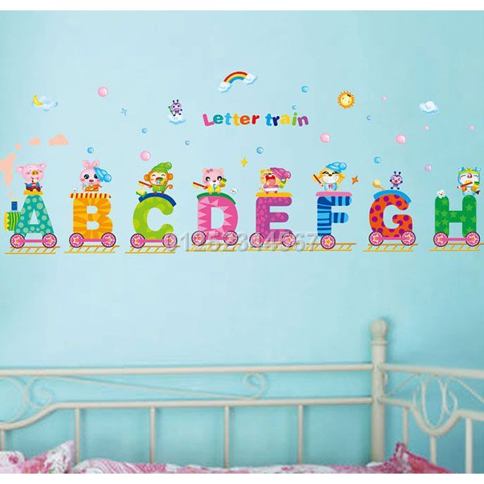 Decal dán tường đoàn tàu ABC