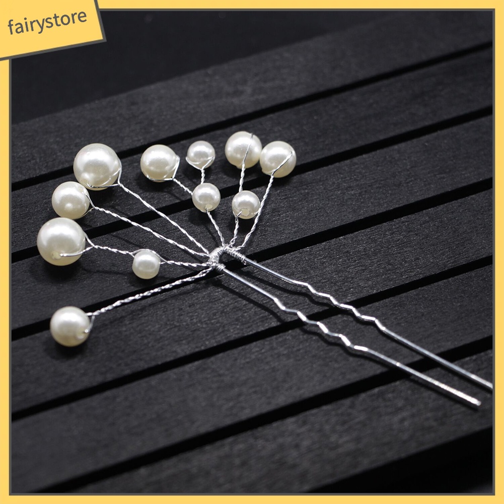 Set 2 Kẹp Tóc Đính Ngọc Trai Giả Thời Trang