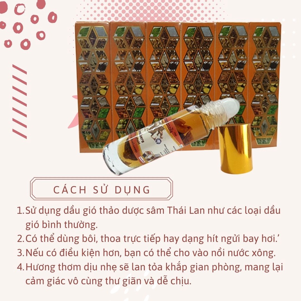 01 Dầu lăn hít 26 vị thảo dược OTOP Thái Lan 8ml