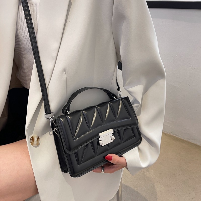 Túi Đeo Vai Hình Vuông Màu Trơn Phong Cách retro Thời Trang 2022 Cho Nữ