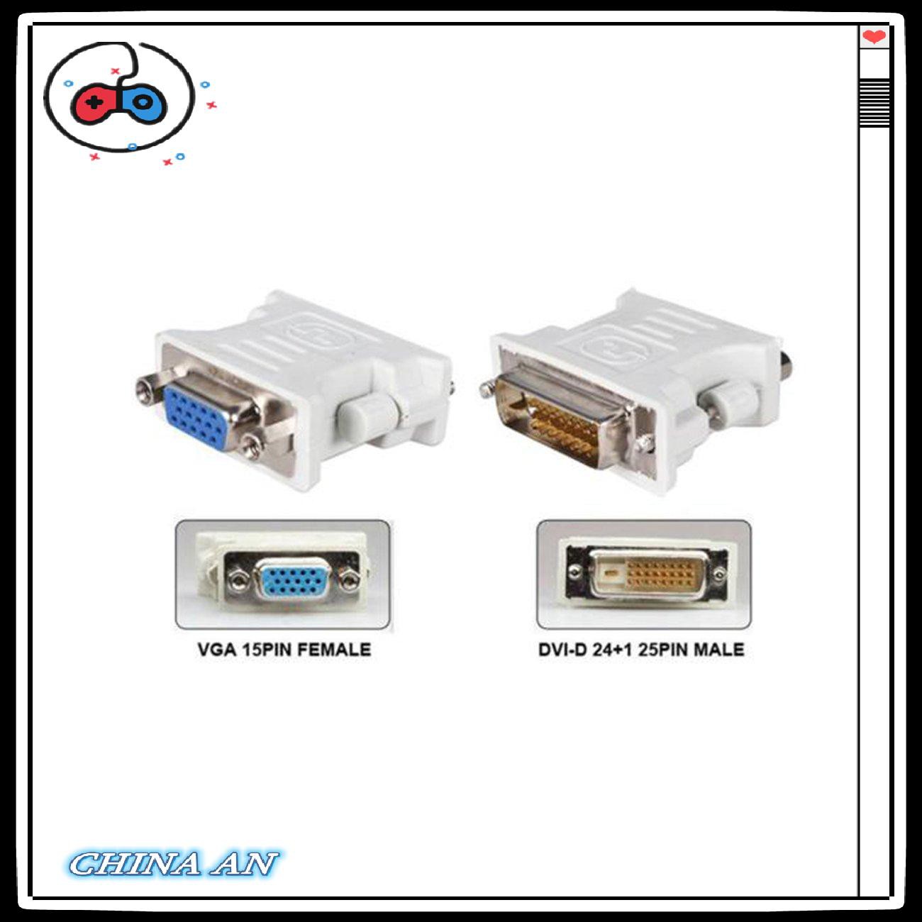 ⚡Hot sản phẩm/Adapter VGA To DVI D/24+1 Pin Male To VGA Female Socket Adapter Converter