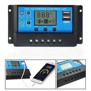 Bộ sạc pin năng lượng mặt trời 12V-24V-20Ah có màn hình