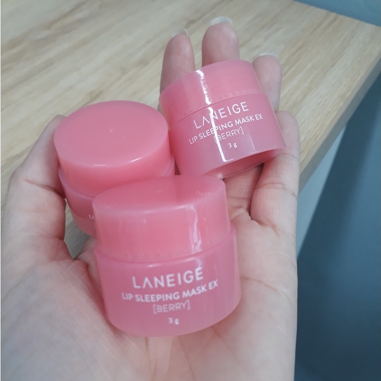 Dưỡng môi Laneige Lip Sleeping Mask Berry 3g - dạng mini - hồng