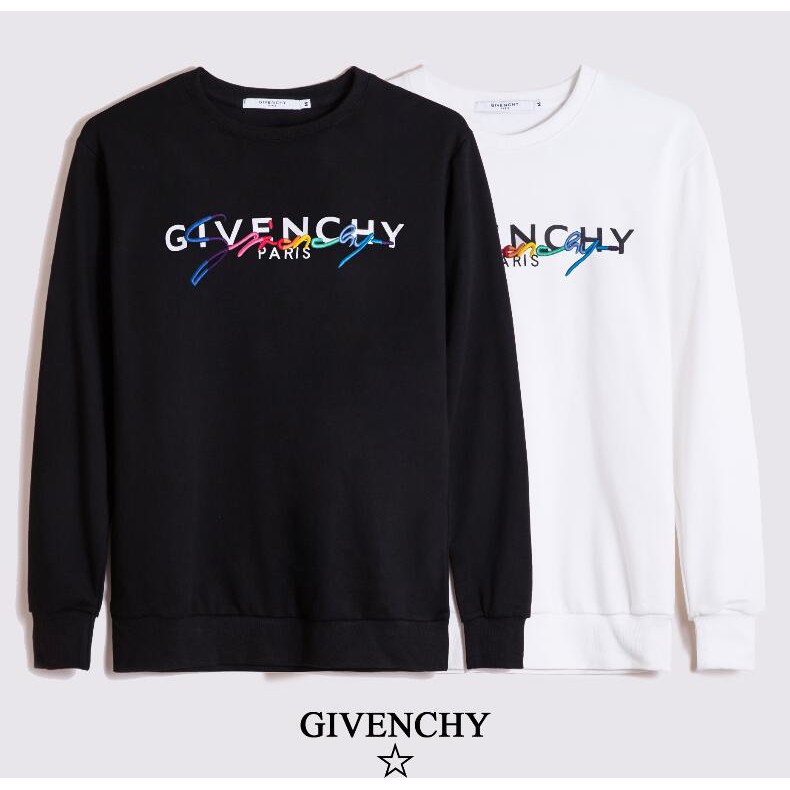 Áo Sweater Cotton Cổ Tròn Thêu Logo Givenchy Thời Trang Cho Nam Và Nữ