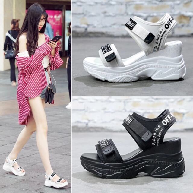 Dép quai hậu độn đế 8cm