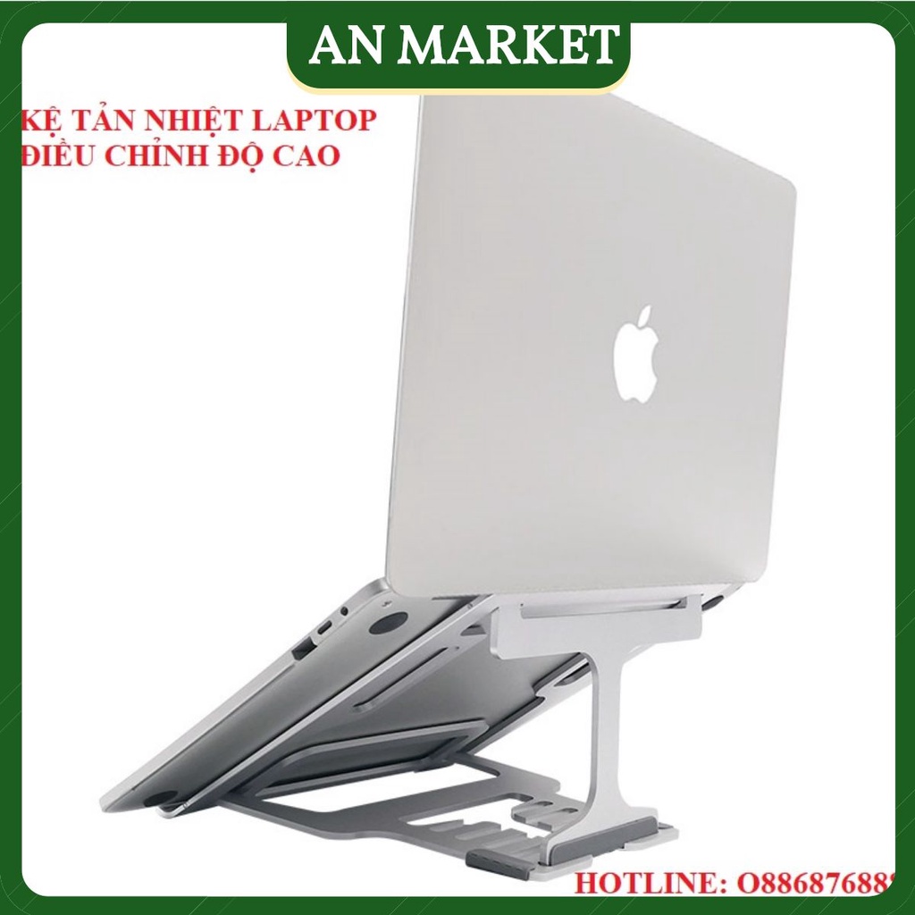 Giá đỡ kê tản nhiệt cho laptop, macbook có thể gấp gọn kích thước lớn, điều chỉnh độ cao