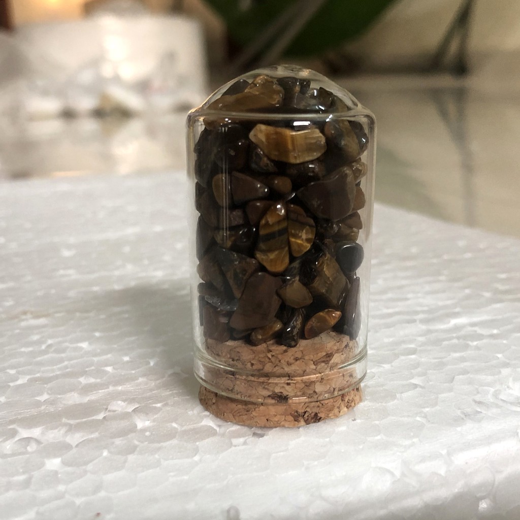 Lọ Đá  Vụn Mini Đá M ắt H ổ T iger eye