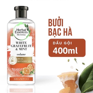 Dầu Gội Làm Phồng Dày Tóc Herbal Essences Naked Volume Shampoo Bưởi & Bạc Hà 400ml