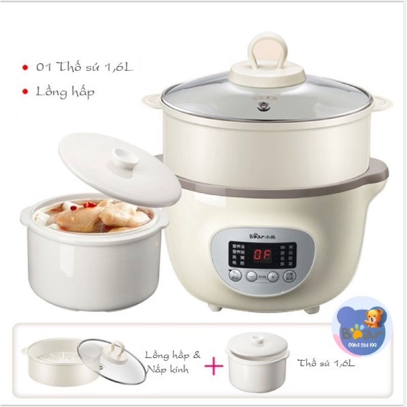 NỒI CHÁO CHẬM BEAR 1,6L
