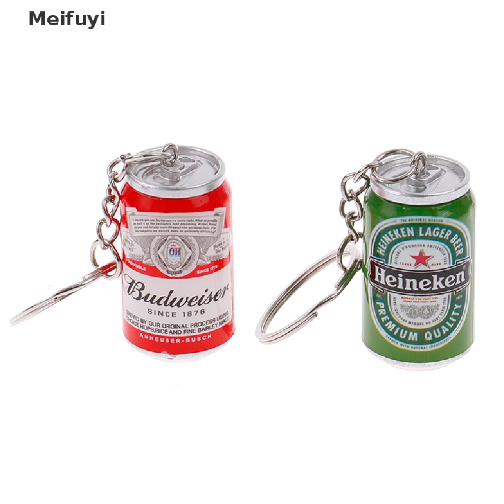 [Meifuyi] Simulation Canned Beer Keychain Beer Can Keyring Couples Cool Backpack Decor COD