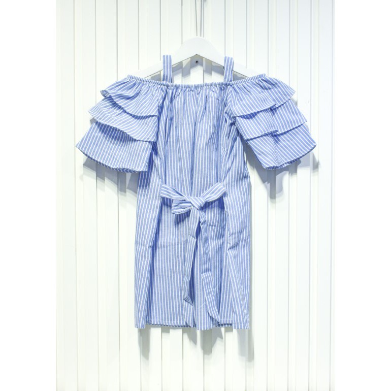 Đầm hai dây rớt vai tay phồng dễ thương cho bé gái, chất liệu cotton mềm mại, mát mẻ, thoáng mát mồ hồ tphcm- Jadiny