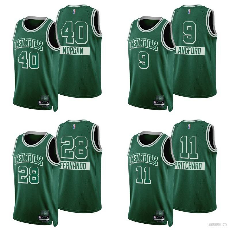 Hq1 Áo Thun Thể Thao Bóng Rổ NBA Celtics Fernando Langford Pritchard Morgan Phiên Bản Q
