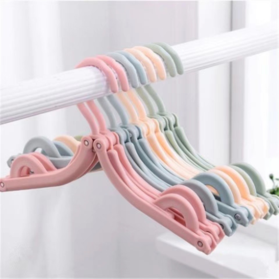 Móc Nhựa Phơi Đồ, Móc Treo Quần Áo Gấp Gọn Đa Năng, Nhỏ Gọn