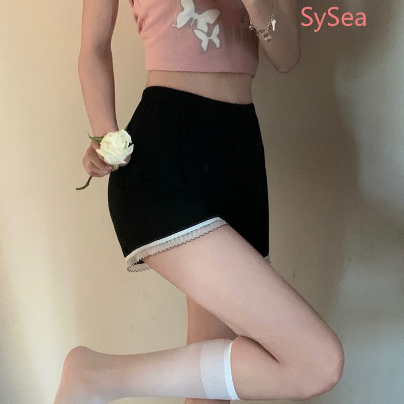 Quần An Toàn Phối Ren Thời Trang Mùa Hè Hàn Quốc Cho Nữ