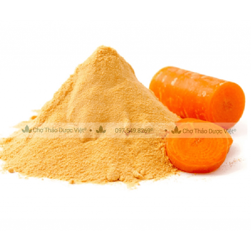 Bột cà rốt nguyên chất sấy lạnh 500g ( Bột ăn dặm cải thiện thị lực, giúp mắt sáng khỏe)- Chợ Thảo Dược Việt