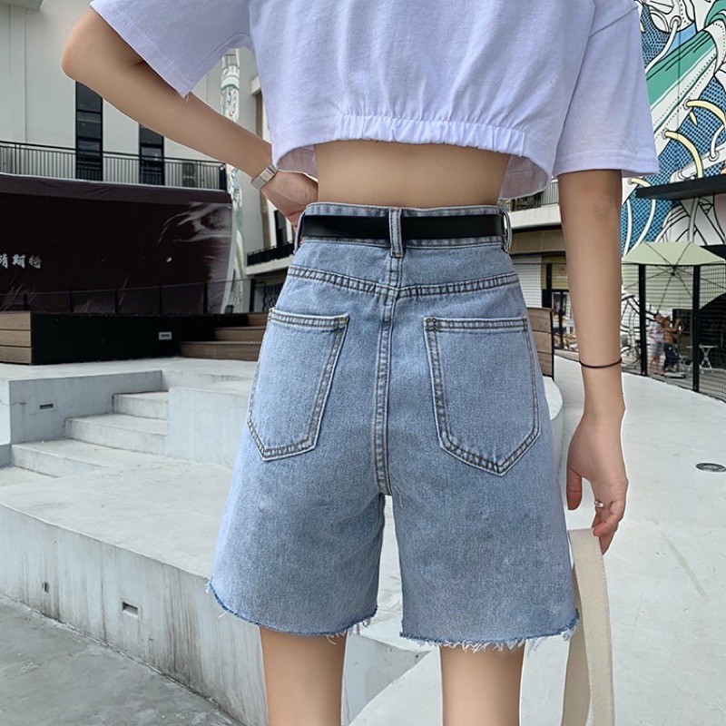 [Size 30-36] Quần Ngố Túi Tàng Hình - Tua Lai - Lưng Cao