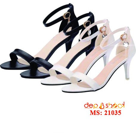 sandal cao gót 7p quai ngang size lớn 40 41 42 43 - 21035