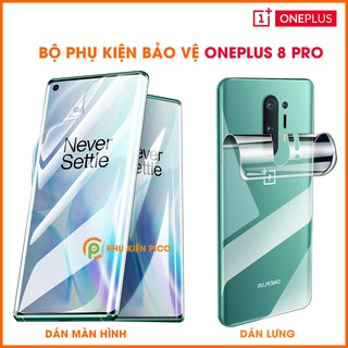 Dán màn hình Oneplus 8 Pro và Dán lưng Oneplus 8 Pro PPF cao cấp dẻo trong suốt - combo2