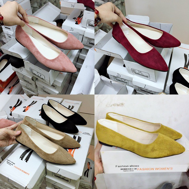 Giày búp bê mũi nhọn - da mềm - FREESHIP 99K🔥 Ảnh thật 🔥 SALE