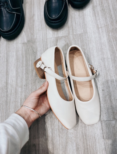 🌟Giày Búp Bê Trắng Da Mềm🌟Cô Nàng Kiêu Kì Giữa Tiết Trời Thu🌟 | BigBuy360 - bigbuy360.vn