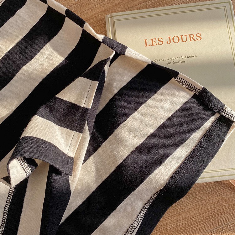 Đầm suông ba lỗ cọc tay phong cách Hàn Quốc cho bé D833