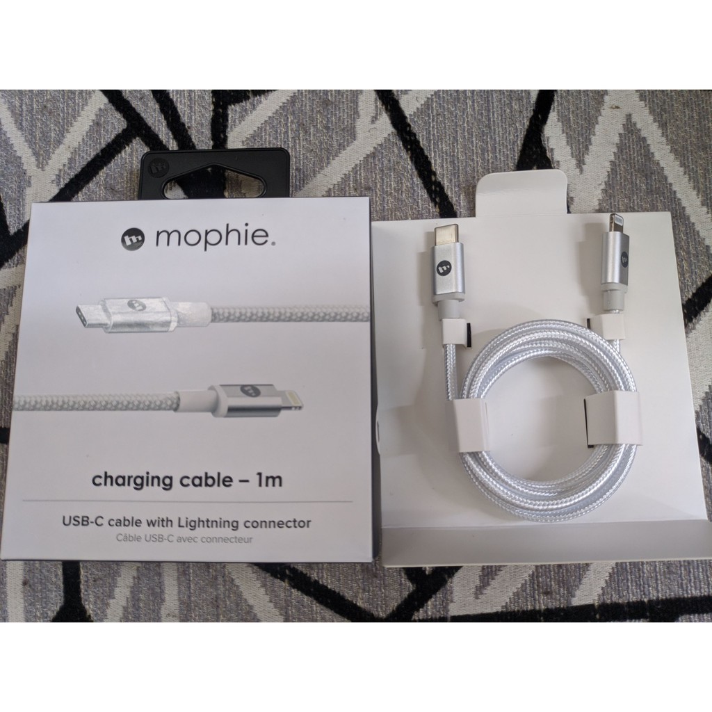 Cáp Mophie PD bọc dù usb-C To Lightning 1m/2m - Chính Hãng xách tay USA cho iPhone 11 promax /iphone11 /iPhoneX/ XS/ 8