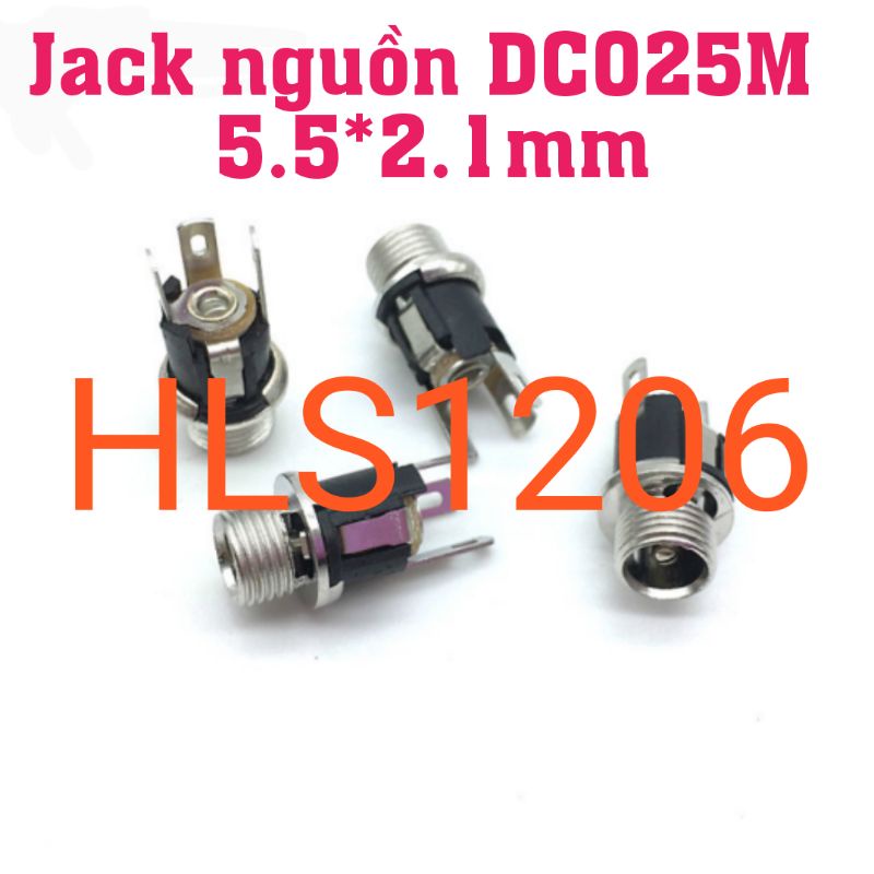 Jack nguồn DC DC025M 5.5*2.1 /5.5x2.1mm
