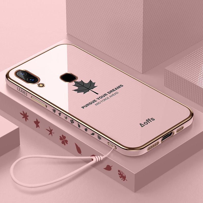 Ốp Điện Thoại Mềm Họa Tiết Lá Phong Dành Cho VIVO Y20 Y20S Y12A Y12S Y20S G Y19 Y83 V9 Y85 Y66 Y95 Y73S S7E