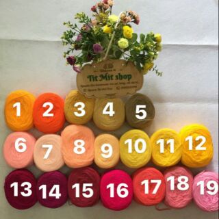 Sợi Acrilic ( 48 màu, bấm link để xem ảnh bảng màu tiếp theo).