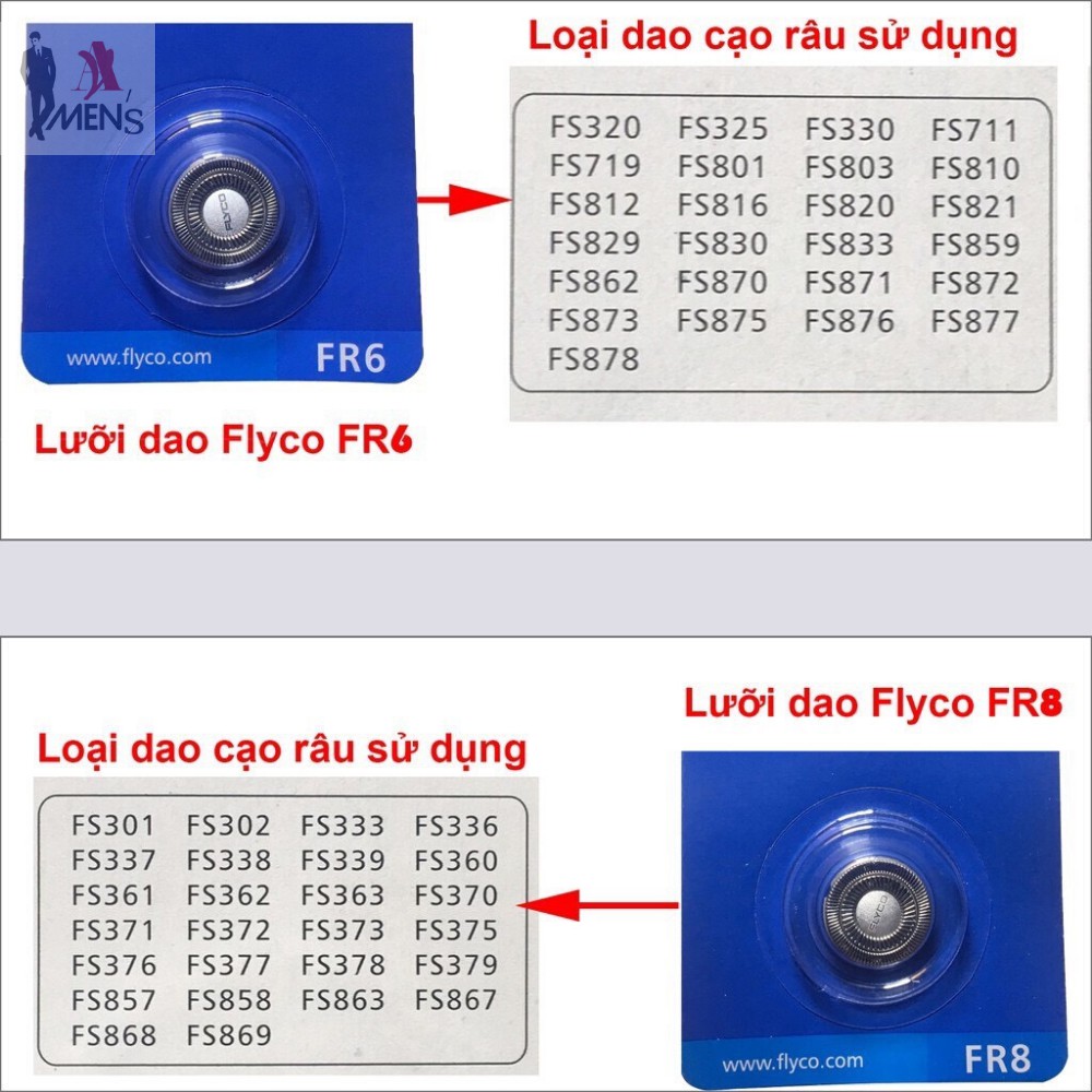 Lưỡi máy cạo râu FLY FR6, FR8 cao cấp thay thế cho tất cả các model dòng máy cạo râu FLY