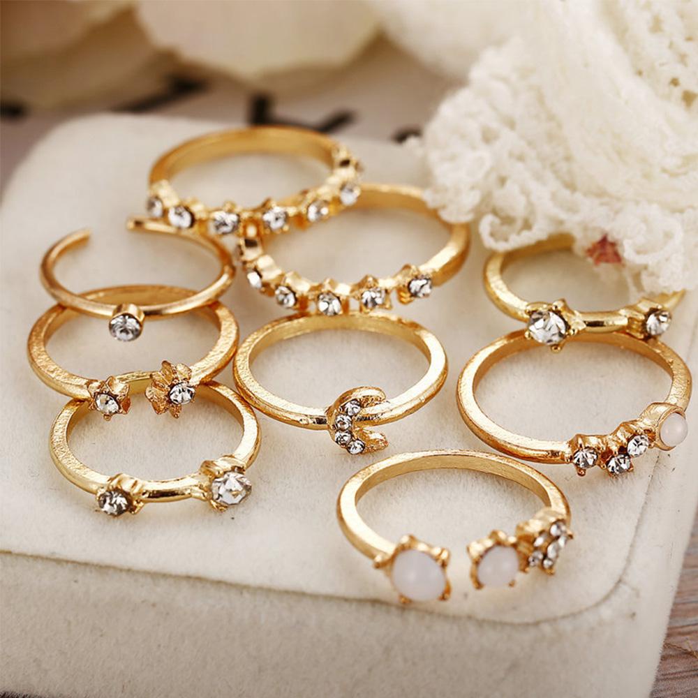 Bộ Nhẫn Thời Trang Phong Cách Bohemian Cổ Điển Sáng Tạo Dành Cho Nữ