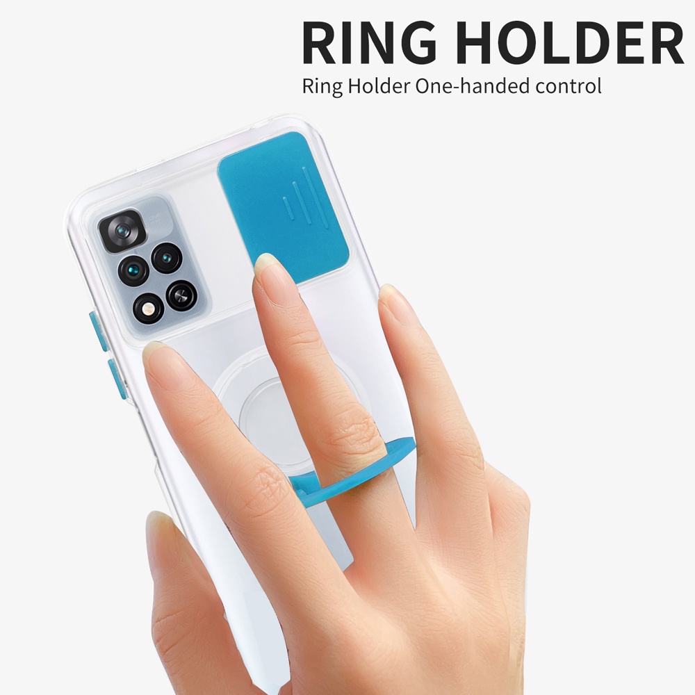 Slide Camera Ring Bracket Phone Case Vivo Y20 Y20s Y12s Y20i 2021 Y20s G Y11s Y12A Y30 Y30i Y50 Y12 Y15 Y17 Y11 Y1s Y91i Y91C 2020 Y31 2020 Y51 2020 Soft Clear Back Cover