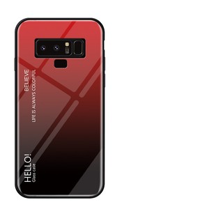 Tempered Glass Case For Samsung Galaxy Note 9 Luxury Gradient Back Cover