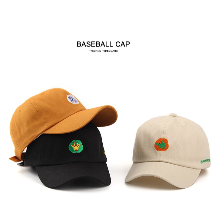 Mũ Lưỡi Trai Hàn Quốc Thêu Hình Thú Cưng Đáng Yêu Chất Vải Cotton Thoáng Mát Form Dadhat Mềm Chuẩn Đẹp