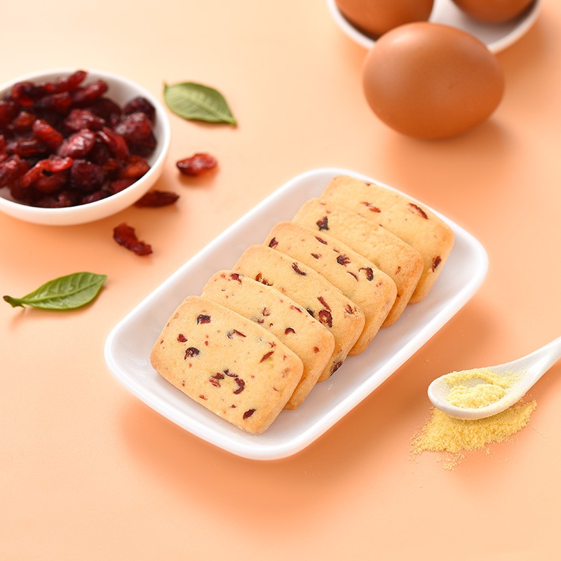 Bánh Quy Bơ Nam Việt Quất nhân hoa quả Cranberry Cookies 120g - Bánh Lenai