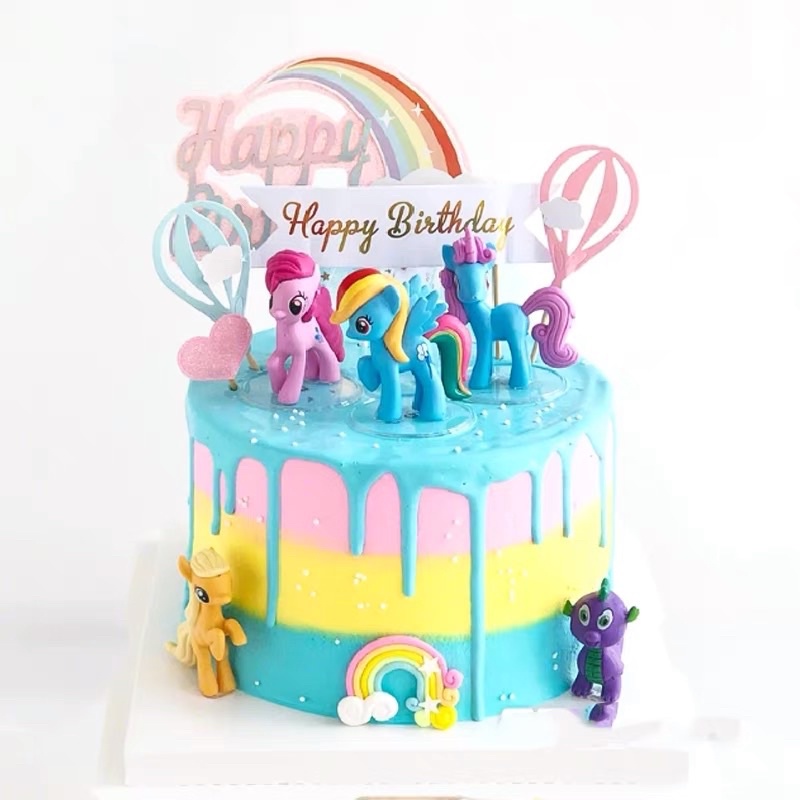 Set 3 ngựa Pony trang trí bánh phụ kiện sinh nhật