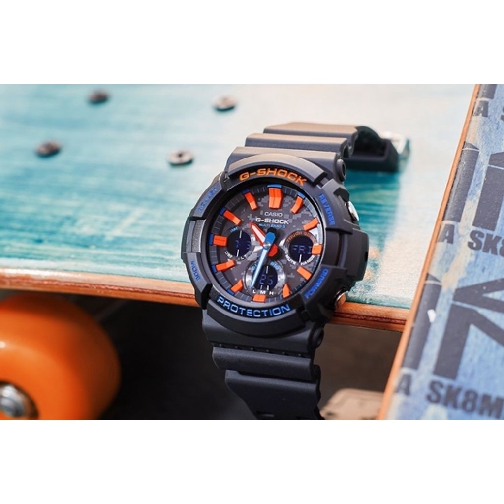 Đồng Hồ Casio Nam Dây Nhựa GSHOCK GAS-100CT-1ADR Chính Hãng