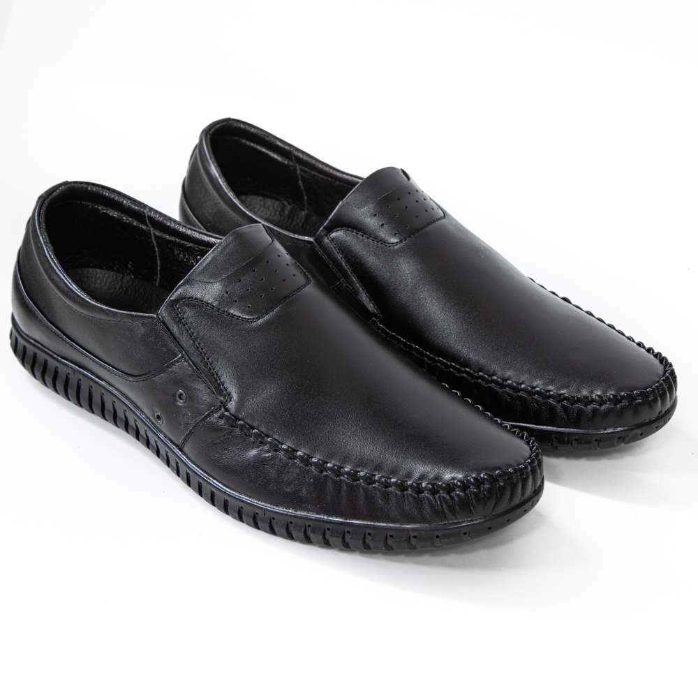 Giày Lười Nam ATTOM Da Bò Cao Cấp Mẫu Trơn May Nhún Viền Ngoài - MSP : MM20018