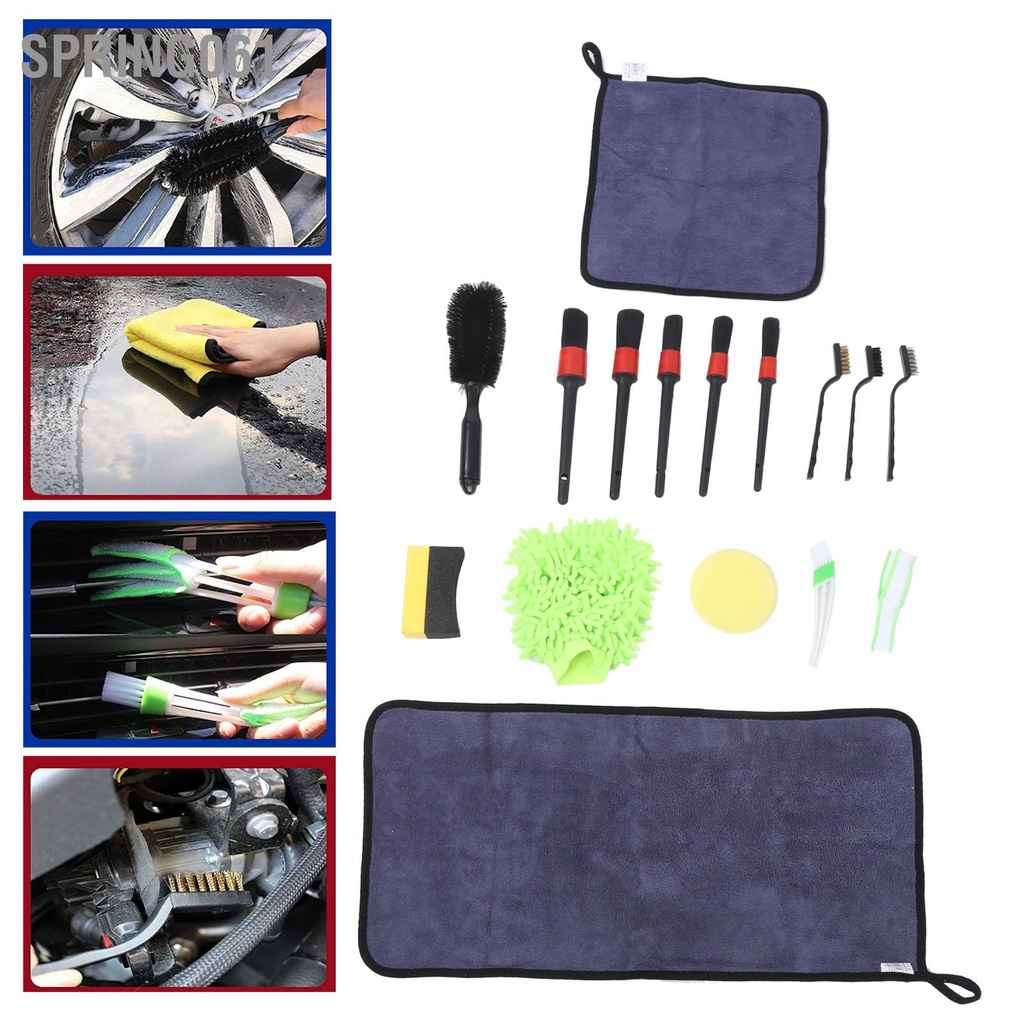 Set 16 Cọ Vệ Sinh Xe Hơi Tiện Lợi