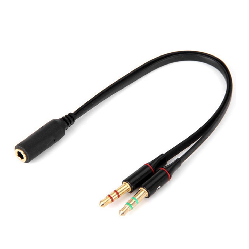 Earphone Microphone Splitter 3.5mm TPE Y Audio Splitter 1 Female To 2 Male