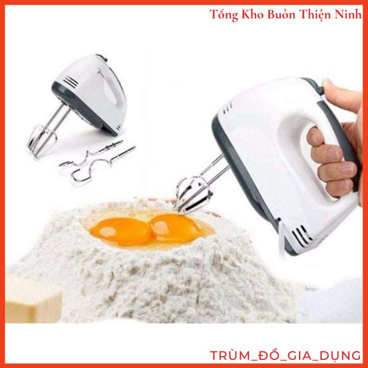 Máy đánh trứng đánh kem nhào bột 7 tốc độ 180W (Màu Trắng)