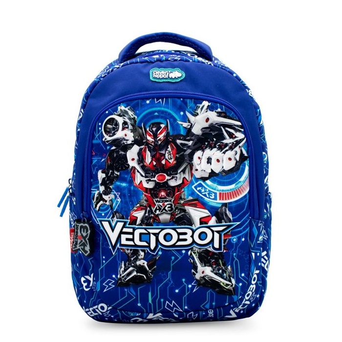 [CHÍNH HÃNG] Balo Học Sinh Clever Hippo Easy Go Siêu Robo Vectobot BV0112 siêu nhẹ dành cho bé trai 