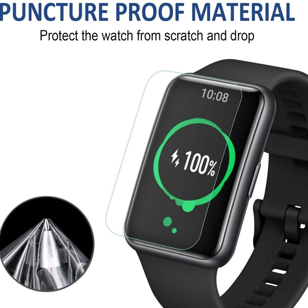 1 Miếng Dán Màn Hình HD Viền Cong 3D Bằng Hydrogel TPU Dẻo Chống Trầy Cho Huawei Band 7