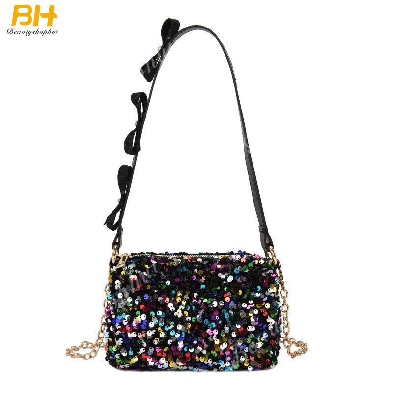 Túi Xách Đeo Vai / Kẹp Nách Đính Kim Sa Nhiều Màu Mới 2022 Cho Nữ