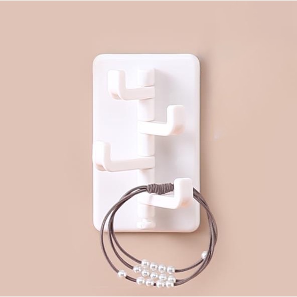 Móc treo đồ 4 chấu DẠNG ĐỨNG siêu dính tiện lợi - MEGAMART