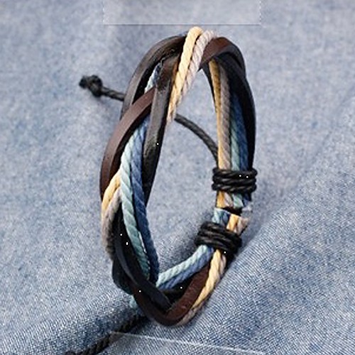 Vòng Tay Giả Da Thời Trang Unisex