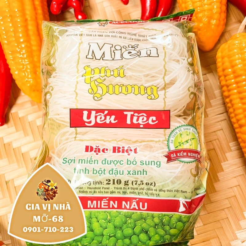 Miến (bún tàu) đậu xanh yến tiệc Phú Hương- gói 210GR