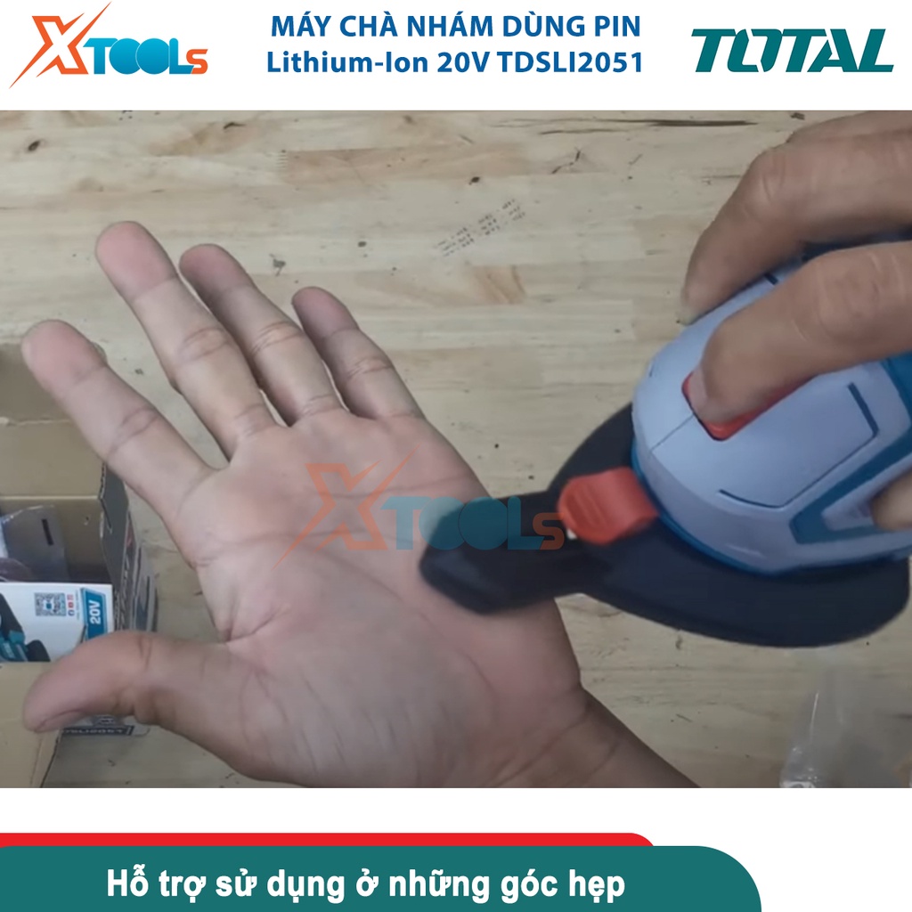 Máy chà nhám dùng pin Lithium-Ion 20V, máy chà tường kích thước đĩa 125mm, tốc độ không tải 13000/phút-CHÍNH HÃNG-XTOOLS
