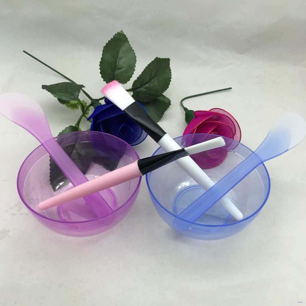 [Hàng mới về] Bộ dụng cụ trộn mặt nạ gồm tô thanh trộn và cọ đắp chăm sóc da mặt tiện lợi